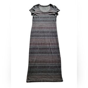 Peruvian Connection Women T-shirt Maxi Dress 100% Cotton Size M Boho